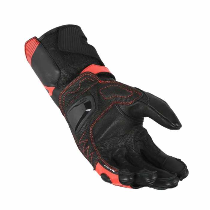 Guanto Thandor Pelle Nero Rosso