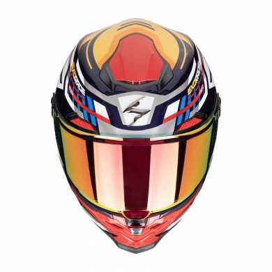 Scorpion Helmet Exo-Race Air Kobra Red White Blue Yellow