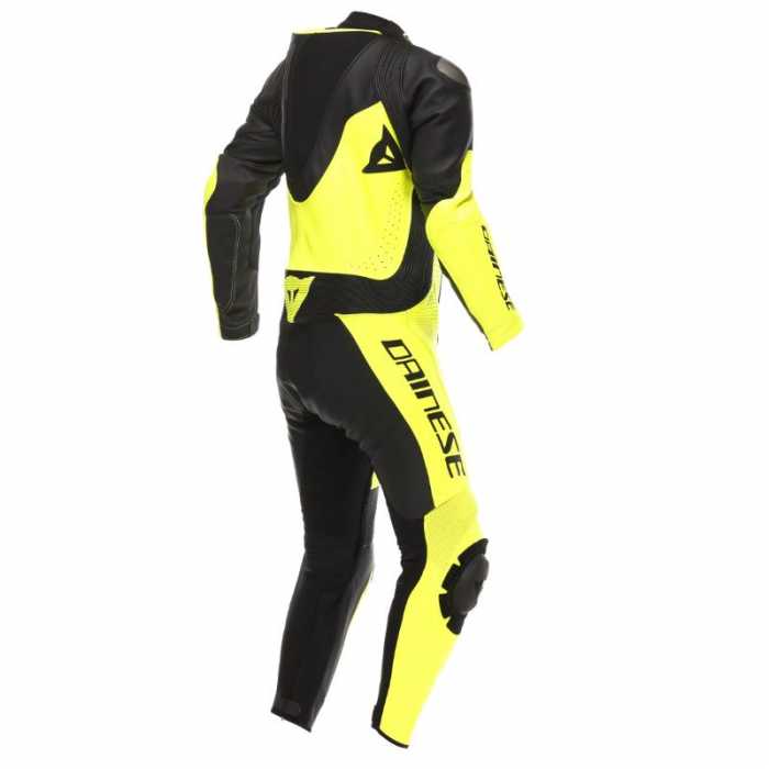 Dainese Leather Suit Demon Sprint Prof. Black Fluo Yellow