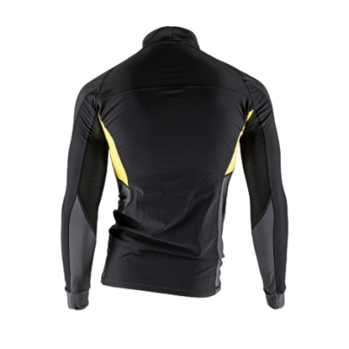 Maglia Mid Thermal con inserti Antivento Nero Grigio Giallo