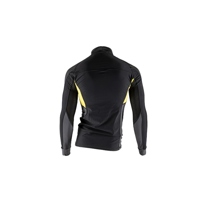Maglia Mid Thermal con inserti Antivento Nero Grigio Giallo