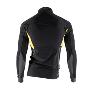 Maglia Mid Thermal con inserti Antivento Nero Grigio Giallo