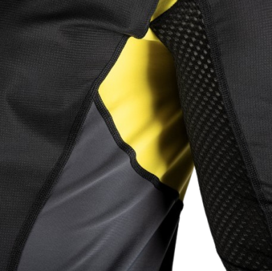 Mid Thermal Shirt with Windproof insert Black Grey Yellow