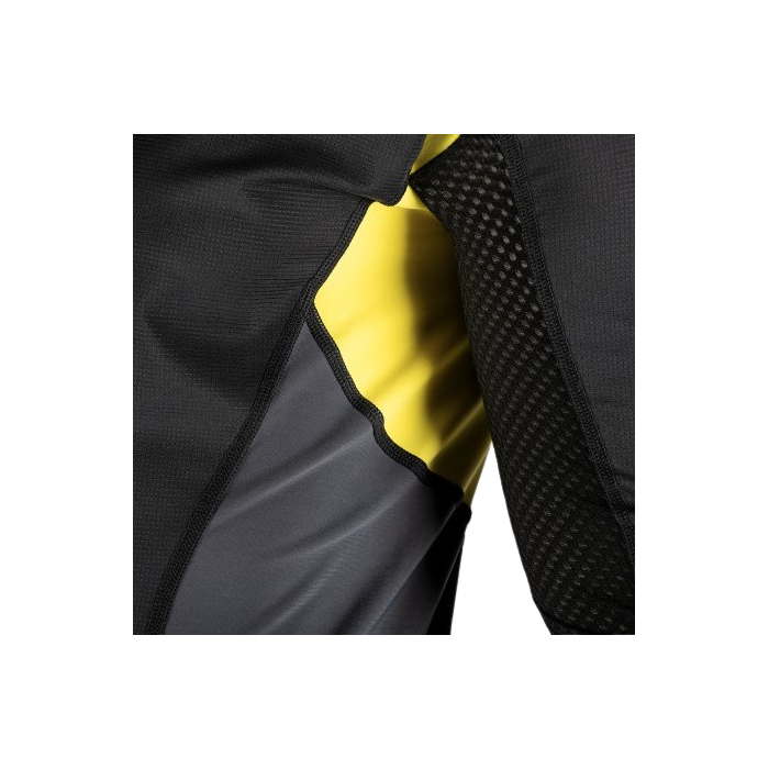 Mid Thermal Shirt with Windproof insert Black Grey Yellow