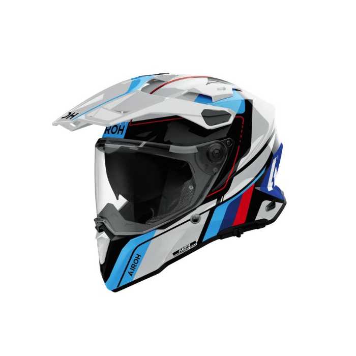 Casco Commander2 Skip Bianco Blu Rosso