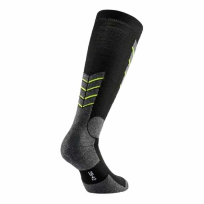 Kedra-T Long Knee-High Socks Light Black Grey Yellow