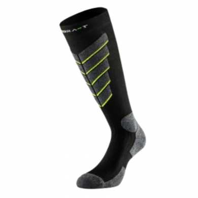 Kedra-T Long Knee-High Socks Light Black Grey Yellow
