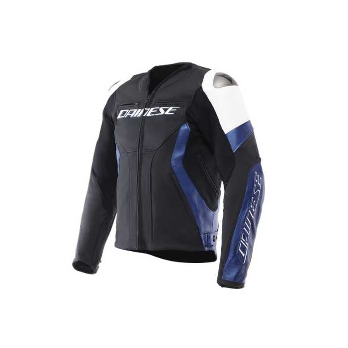Jacket Racing 5 Leather Black Blue White