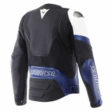 Jacket Racing 5 Leather Black Blue White