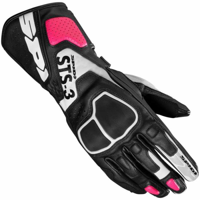Glove STS-3 Lady Leather Black Fuxia