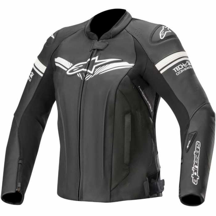 Giubbotto Stella GP-R Pelle Nero Bianco