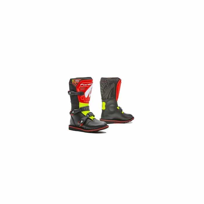 Boots Rock KID Black red Yellow