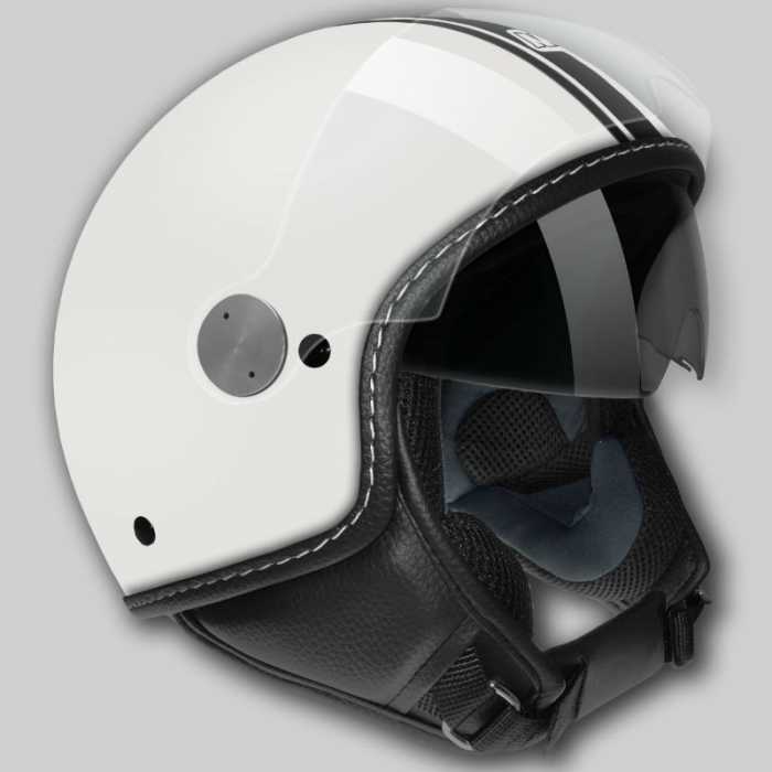 Casco Mustang Bianco Nero